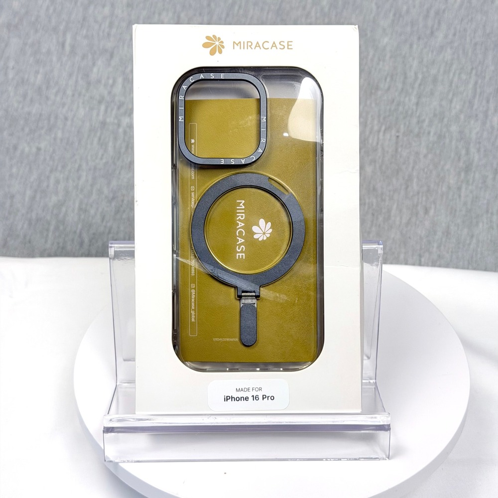 Miracase iPhone 16 Pro Magnetic Case Clear Built-in Kickstand MagSafe Compatible